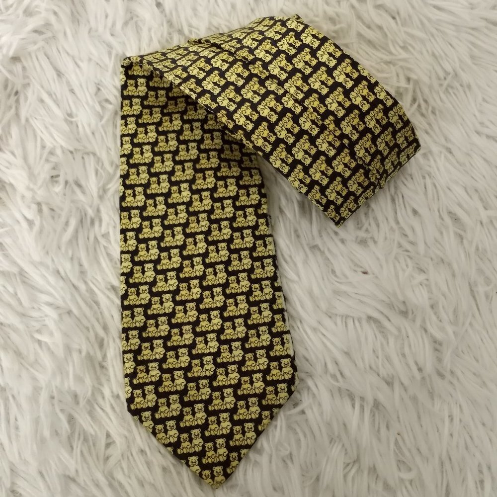 Austin Reed Tie Silk Necktie Teddy Bears Print 100% Silk